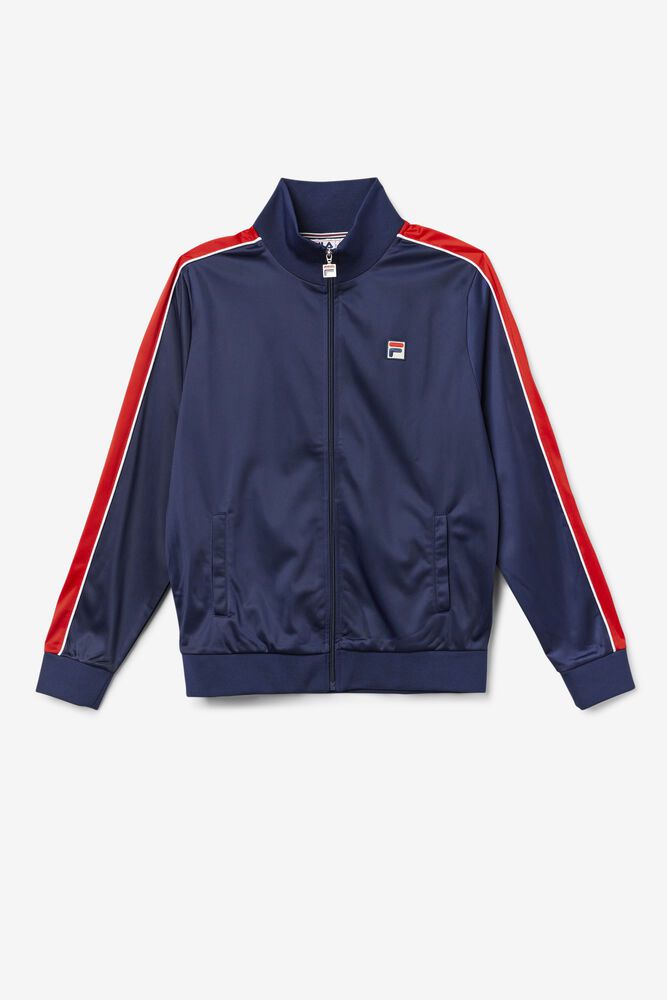 Fila Jacket Mens Navy Wicks Track - Ireland 24837-XVYJ